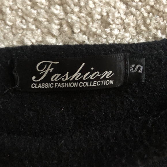 Wide Neck Black Anchor Sweater - Picture 2 of 3